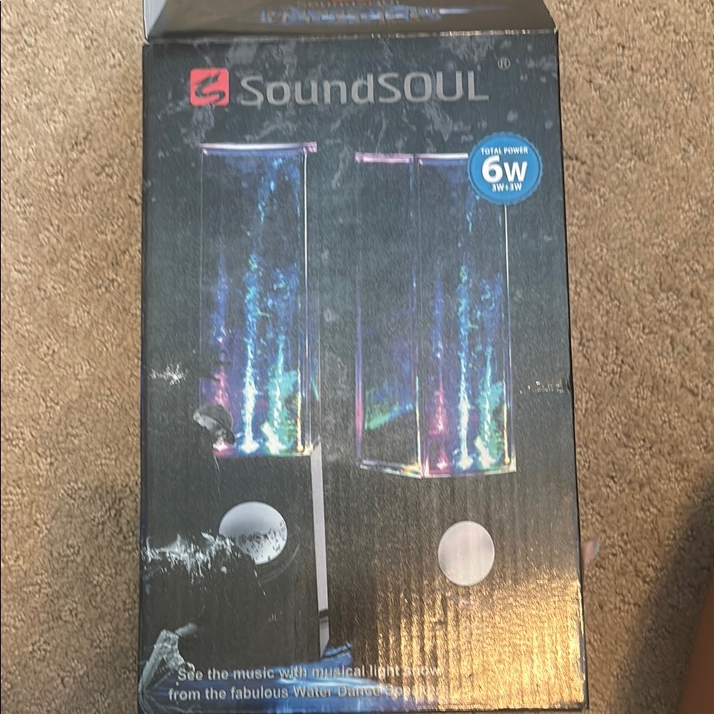 Black Portable Speaker with LED Light Show